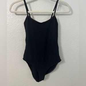 American Apparel Black bodysuit spaghetti straps